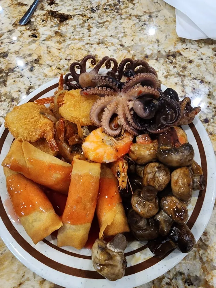 Pulpo Hongos Camarones